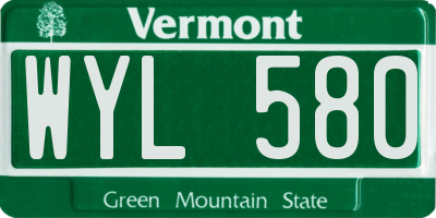 VT license plate WYL580