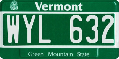 VT license plate WYL632