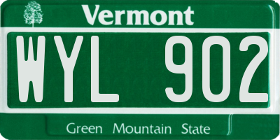 VT license plate WYL902