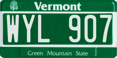 VT license plate WYL907