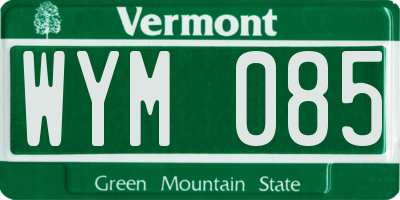 VT license plate WYM085