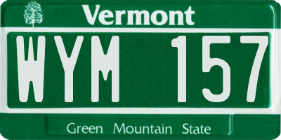 VT license plate WYM157