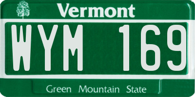 VT license plate WYM169