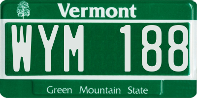 VT license plate WYM188