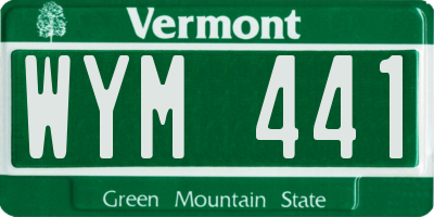 VT license plate WYM441