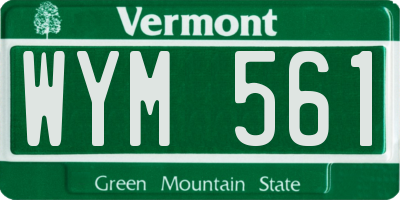 VT license plate WYM561