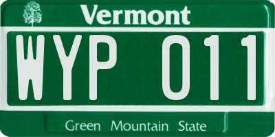VT license plate WYP011