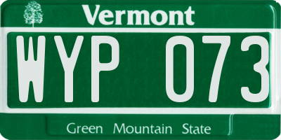VT license plate WYP073