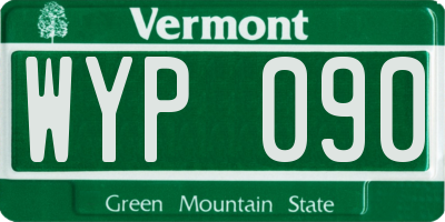 VT license plate WYP090