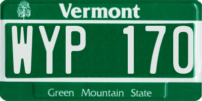 VT license plate WYP170