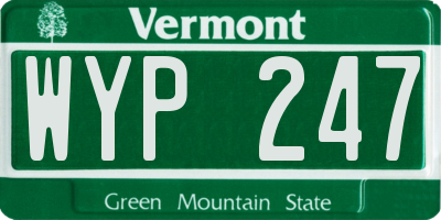 VT license plate WYP247