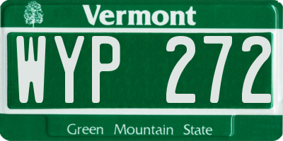 VT license plate WYP272