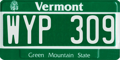 VT license plate WYP309