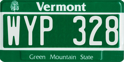 VT license plate WYP328