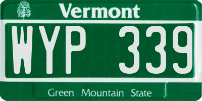 VT license plate WYP339