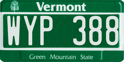VT license plate WYP388