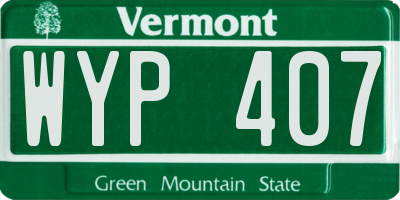 VT license plate WYP407