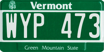 VT license plate WYP473