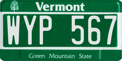 VT license plate WYP567