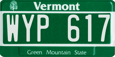 VT license plate WYP617