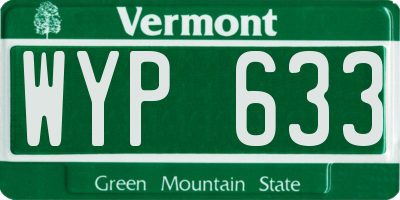 VT license plate WYP633