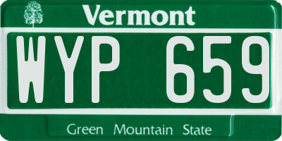 VT license plate WYP659