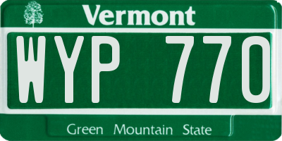VT license plate WYP770
