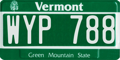 VT license plate WYP788