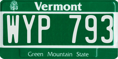 VT license plate WYP793