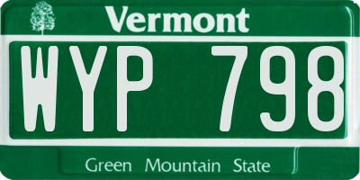 VT license plate WYP798