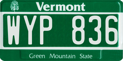 VT license plate WYP836