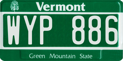 VT license plate WYP886