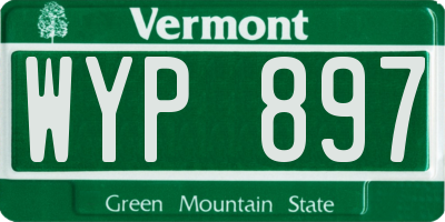 VT license plate WYP897