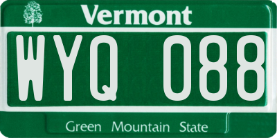 VT license plate WYQ088
