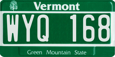 VT license plate WYQ168