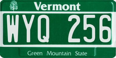 VT license plate WYQ256