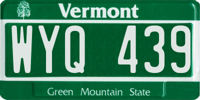 VT license plate WYQ439