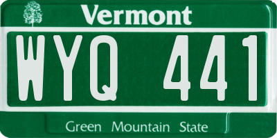 VT license plate WYQ441