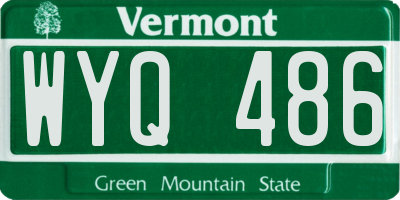 VT license plate WYQ486