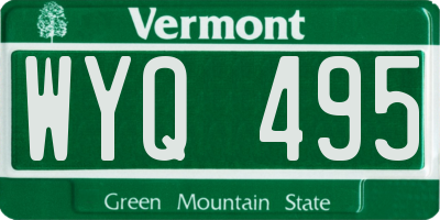 VT license plate WYQ495