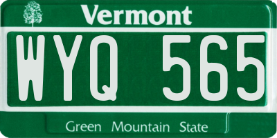 VT license plate WYQ565