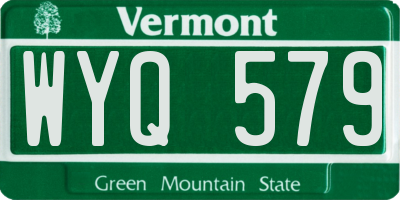 VT license plate WYQ579