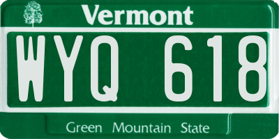 VT license plate WYQ618