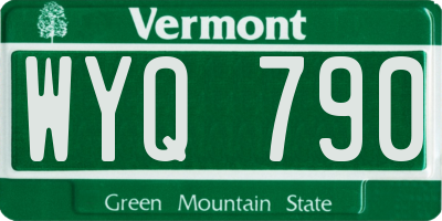 VT license plate WYQ790