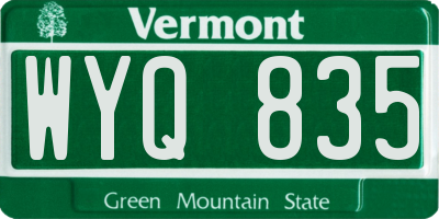 VT license plate WYQ835