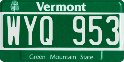 VT license plate WYQ953