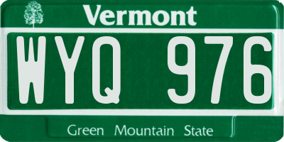 VT license plate WYQ976