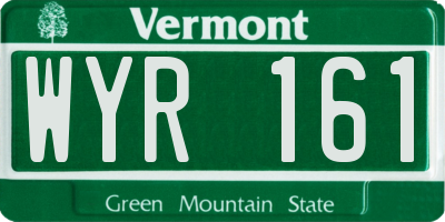 VT license plate WYR161