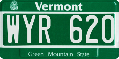 VT license plate WYR620