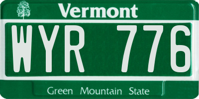 VT license plate WYR776